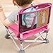 Summer by Bright Starts Pop 'N Sit Portable Booster Chair, Floor Seat, Indoor/Outdoor Use, Compact Fold, Hot Pink, 6 Mos - 3 Yrs