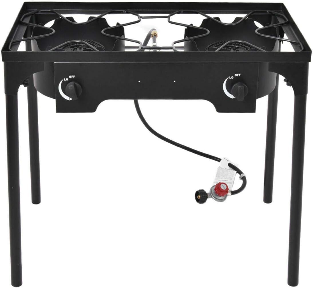 Review Giantex Outdoor 2 Burner Stove High Pressure Camping Picnic