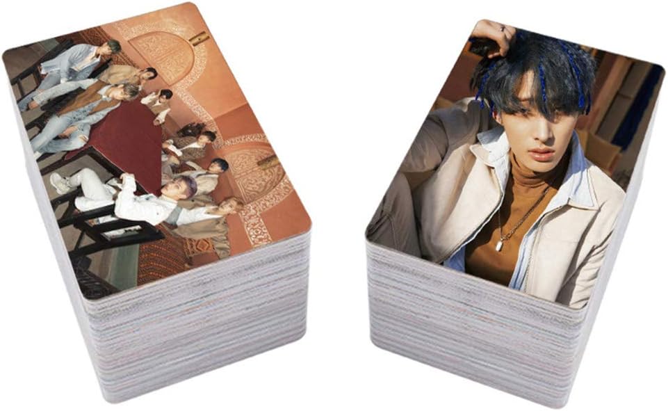 Yhrhredfjh 100 Pcs Fashion Kpop ATEEZ Mini Album Spring Memorize Official Original Selected photocard Lomo Cards Set Novelty Souvenir Accessories Fans Gift Kit