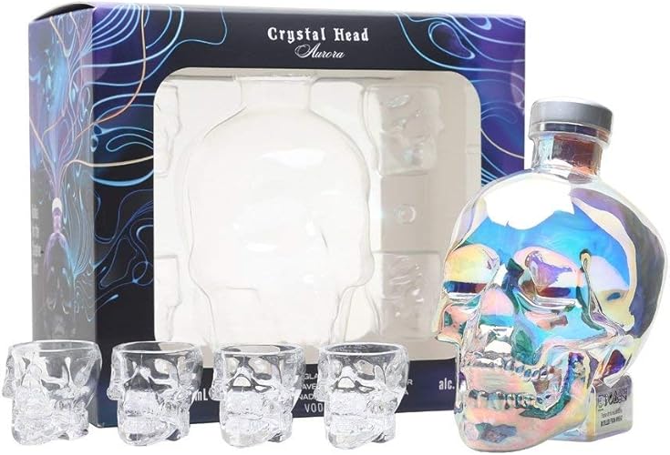 Crystal Head Vodka Gift Pack and 4 Skull Shot Glasses, 70 cl Amazon.co