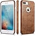 iPhone 7 Plus Leather Case - iPhone 7 Plus Case for Leather - Premium PU Leather Case Best Vintage Cellphone Back Cover – Ultra Slim Thin Fit Phone Faux Leather Case for Apple iPhone 7 Plus - Brown