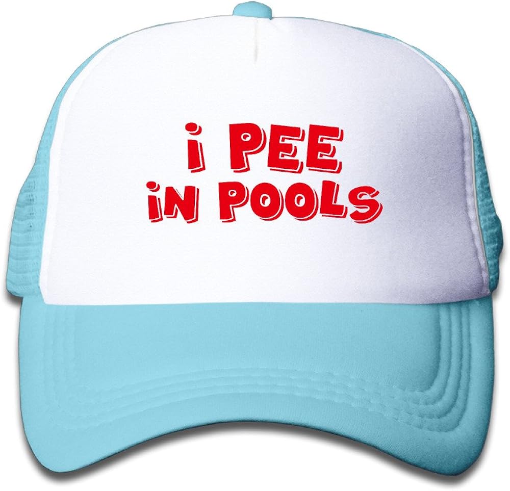 I Pee In Pools Funny Dare Gag Gift Joke Mesh Hats Baseball