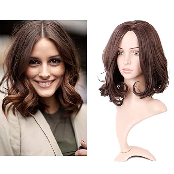 Hairphcoas Wavy Shoulder Length Wig Bob Style Hair Wig Mid Length