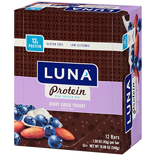 Luna protein - gluten free protein bar - berry greek yo…
