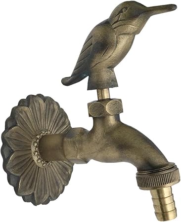 Amazon Com Outdoor Faucet Bird Spigot Solid Brass Antique Finish