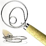 The Original Danish Dough Whisk - LARGE 13.5" Stainless Steel Dutch Style bread dough whisk for pastry, pizza. Great alternatives to a blender, mixer or hook