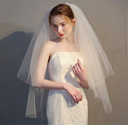 Amazon Com L Elegant Wedding Veil Europe And America With Hair