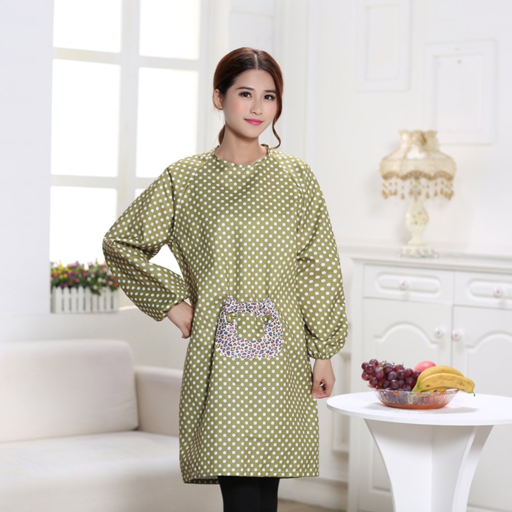 Longsleeved waterproof aprons/ adult overalls in the kitchen/Wear with oilproof and waterproof