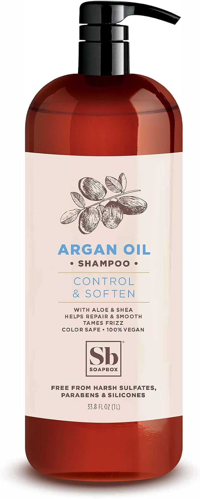 Soapbox Argan Oil Shampoo, Sulfate Free, Paraben Free, Silicone Free