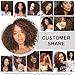 Lovrio Ombre Clip Ins Afro Kinkys Curly Hair Extensions Brazilian Virgin Human Hair Tone Natural Black Fading into Light Chocolate Brown TN/4 7 Pcs 120g 12