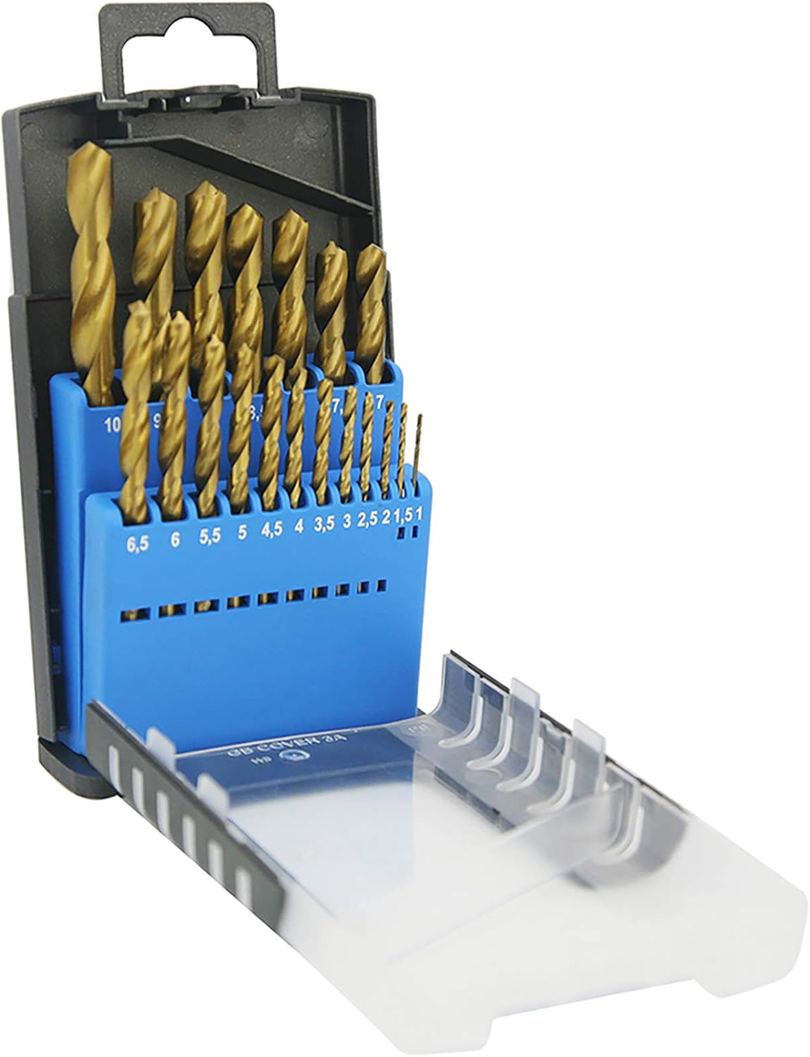NORTOOLS HSS TiN Coated HSS Drill Bit Set including Round Shank for Steel Soft Metal, Wood & Hard Plastic