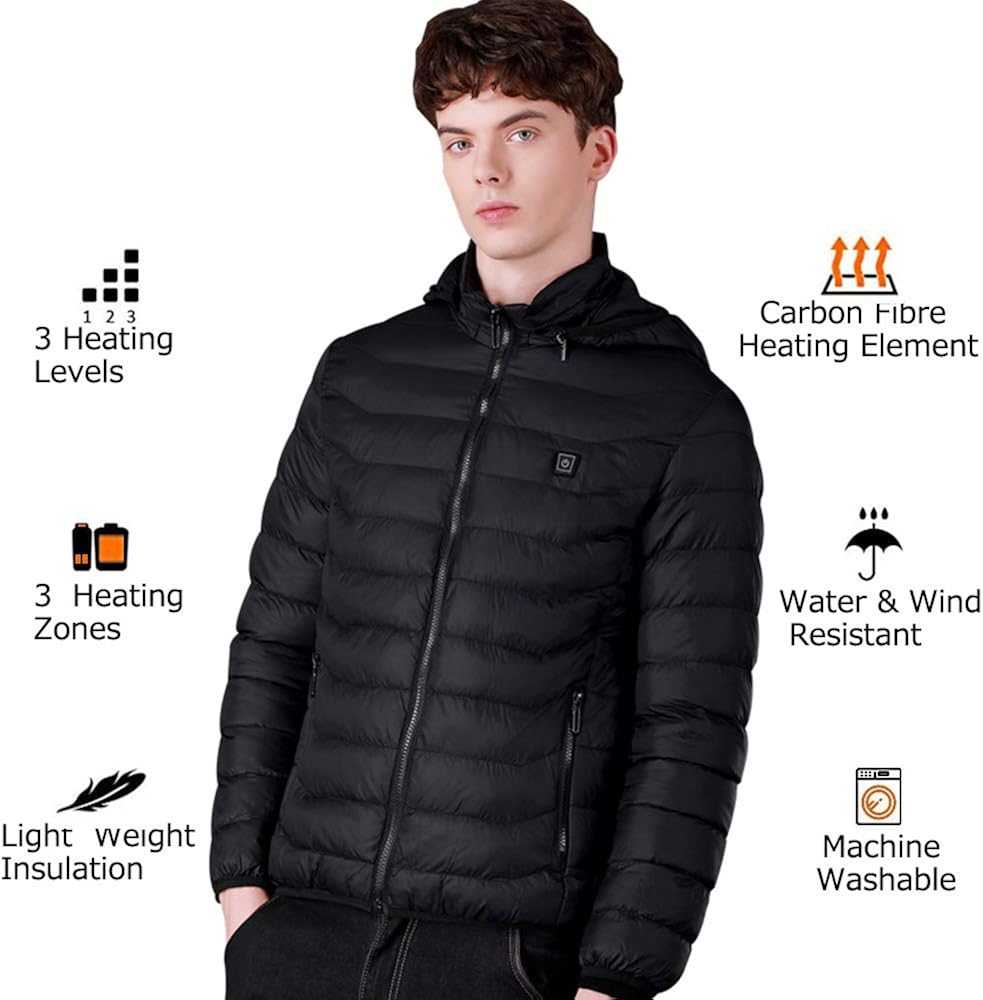 SUPTEMPO Women's Men's Heated Jacket Electric Heating Jacket Winter Warm Jackets for Women and Man: Clothing