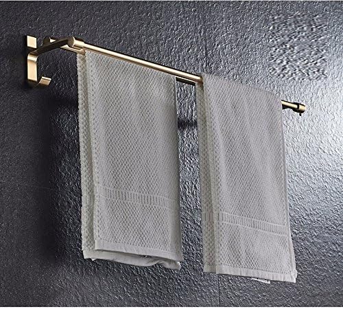 LVLIDAN Towel Rail Aluminum double rod bathroom minimalist 50cm gold