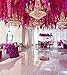Luyue 3.18 Feet Artificial Silk Wisteria Vine Ratta Silk Hanging Flower Wedding Decor,6 Pieces,(Color-4)