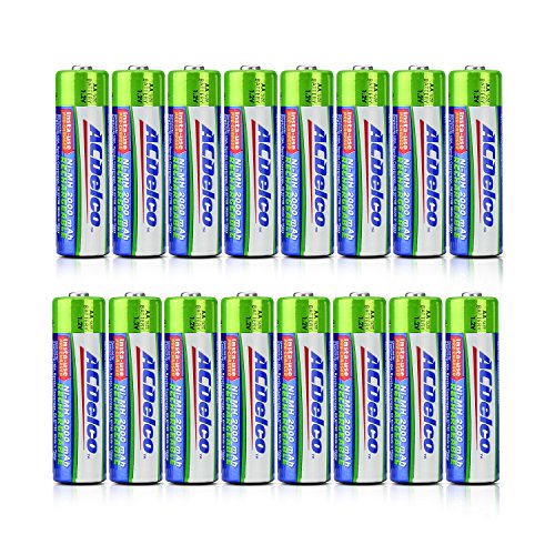 ACDelco Ni-MH 2000 mAh Precharged AA Rechargeable Batteries, 16-Count