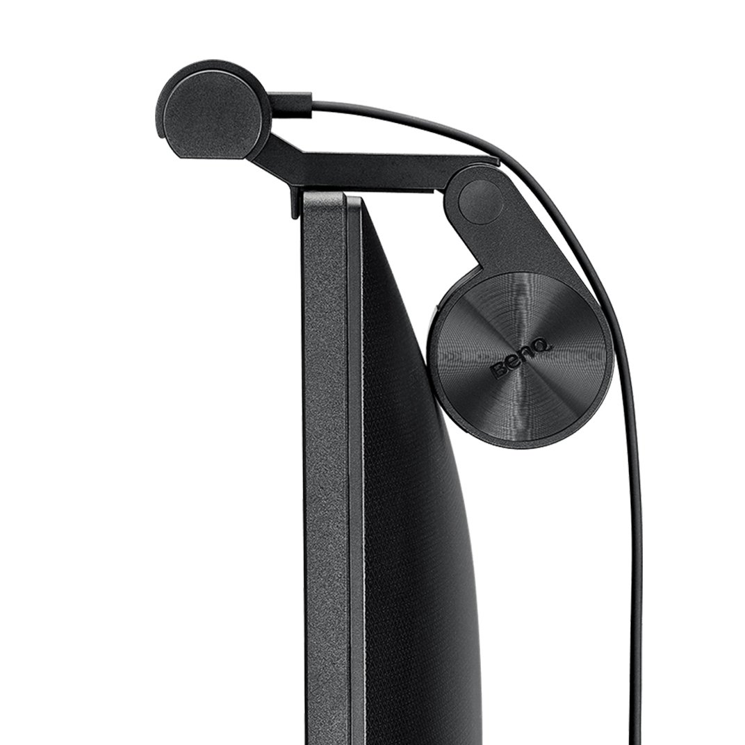 BenQ ScreenBar E-Reading-LED-Task-Lampe mit Auto-Dimmen und Farbton-Anpassungsfunktionen, hängen Sie es auf Monitoren, um Platz zu sparen, Augenpflege, Kein Bildschirm Blendung oder Flimmern, Mattschwarz, USB aufladen Büro Lampe