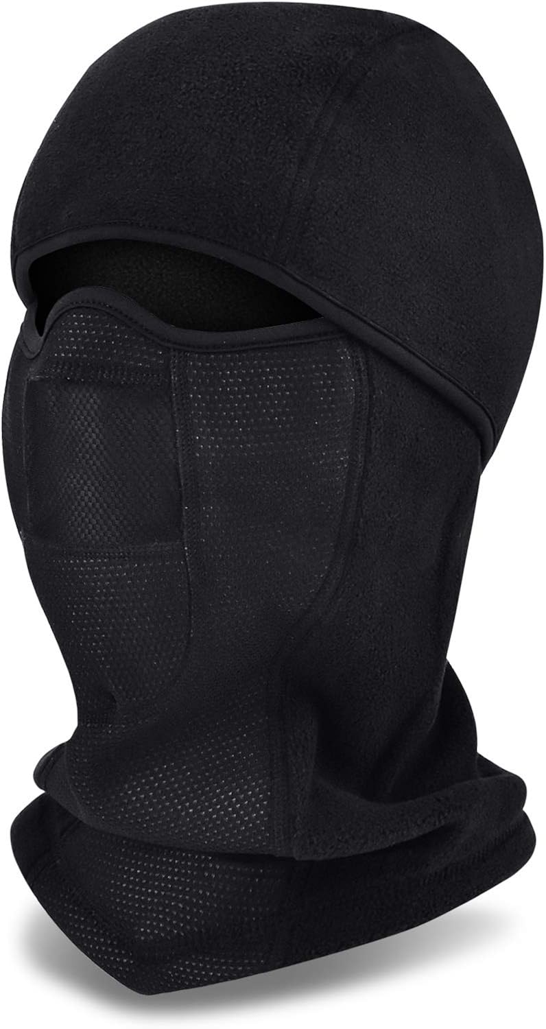 BROTOU Breathable Balaclava Ski Face Cover, Thermal Fleece with Lycra Fabric Headwear Windproof