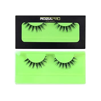 Rozia Artificial Eyelashes Ultra Natural Looking Lashes Perfect For First-Time Lash Users Fuller Lash With Slightly Tapered Inner And Outer Corners