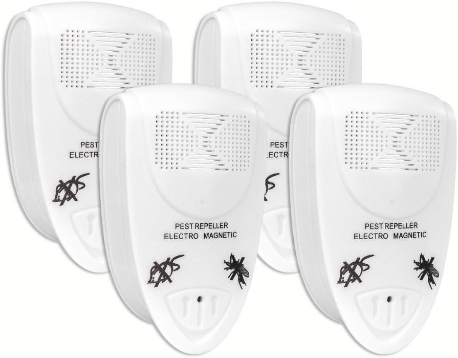 Xuheng UK Plug Electronic Ultrasonic Reject Mole Mouse Rats Rat Mouse Rodent Pest Repellent Anti Mosquito Repeller Killer Bug Reject 4PCS