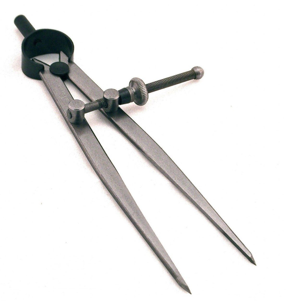 KangTeer Leathercraft Accessories 7.5 inch Leather Wing Divider, Adjustable Lockable Craft Edge Creaser Rotating Steel Divider for Woodworking Leathercraft Compasses DIY Tool