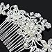 NYF Charm Bridal Wedding Silver Crystal Rhinestones Pearls Women Hair Comb Clip Hot