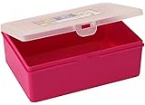 Wham Plastic Organiser Deep Side Box Fuscia