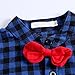Baby Boy Outfit, Toddler Clothing Set Children Jeans + Romper Shirt with Bow Tie Blue 80(6-12 Month)