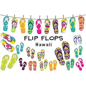 Anokay Hawaii Flip Flop Guirnalda – Decoración para la Fiesta Cumpleaños Festival en Verano Playa con estilo Hawaiano – Summer Party Slinger Juego de Decoración para Jardín o Habitación (Flip Flop)
