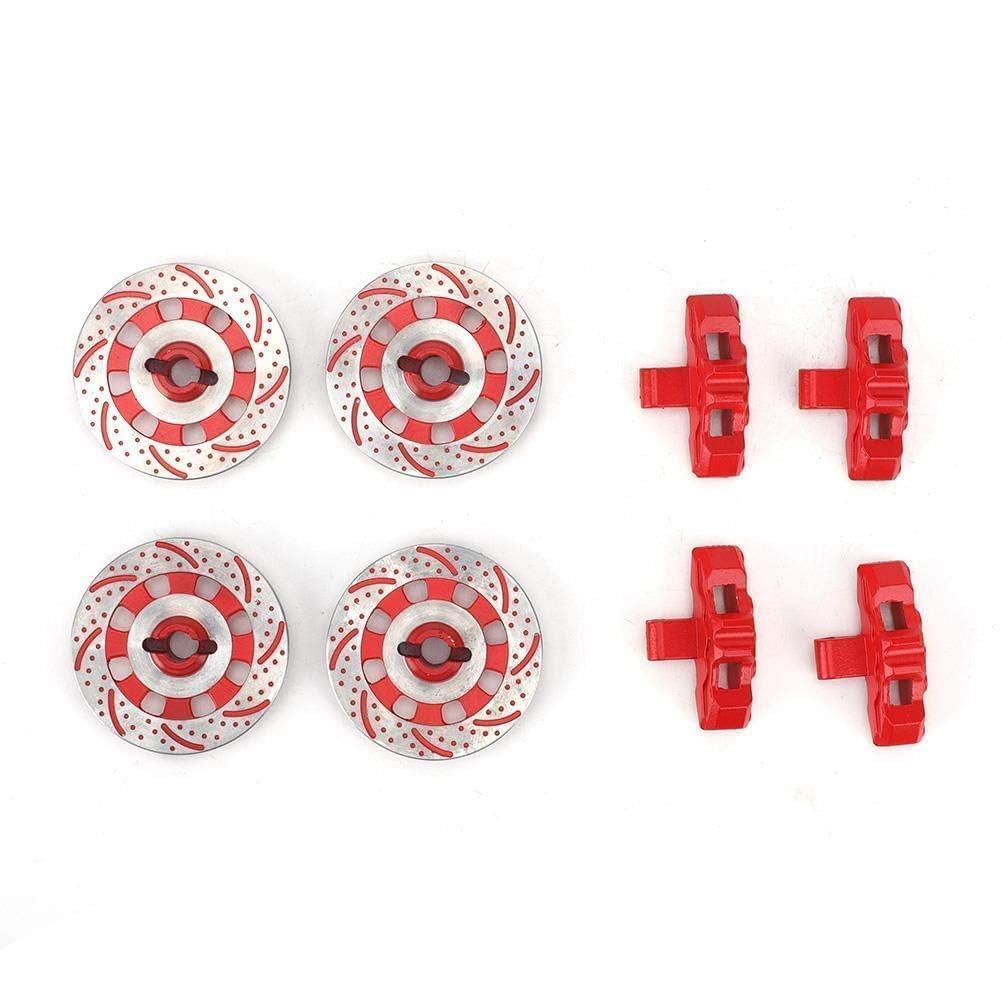 Vbest life 1/7 RC Car Aluminum Alloy Wheel Brake Disc, RC Upgrade Part Fit for Unlimited Desert Racer UDR(Red)