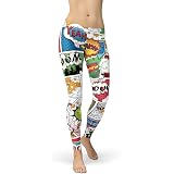 Yoga Pants with Comic Book Print 