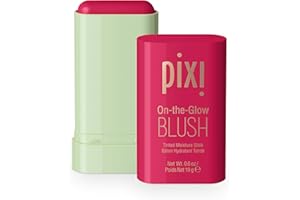 Pixi On-the-Glow Blush - Ruby, Hydrating Tinted Moisture Blush Stick with Ginseng, Aloe Vera & Fruit Extracts, For Cheeks & Lips, 19g / 0.6oz, Paraben-Free