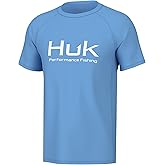 HUK Mens Pursuit Short Sleeve Shirt, Performance Shirt + Sun Protection