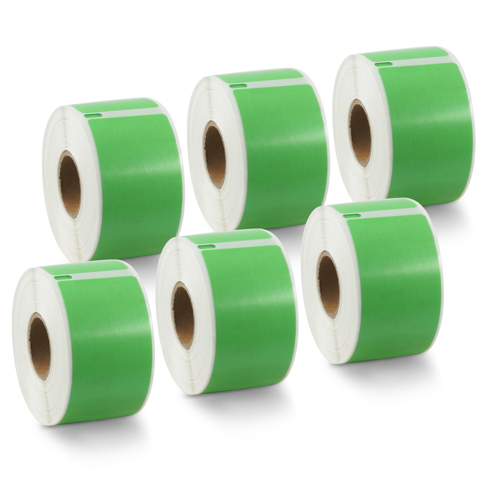 BETCKEY - 6 Rolls Green Large Address Labels Compatible with DYMO 99012(S0722400), 36mm x 89mm, 1560 Colored Labels Compatible with DYMO LabelWriter 450, 4XL, NOT Fit 550 or 5XL