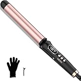 Curling Wand 1 1/4 Inch,Curling Iron 1.25 Inch Long Barrel Professional for Long Hair,Clamp Free Curling Wand for Quick Styling.