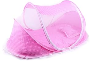 Portable Foldable Baby Bed Net Newborn Sleep Bed Travel Bed for Home Use (Pink)