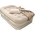 King Koil Plush Pillow Top Twin Air Mattress with Built-in High-Speed Pump for Camping, Home & Guests - 20” Twin Size Airbed Luxury Inflatable Blow Up Mattress, Waterproof, 1-Year Warranty