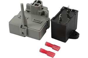 ATMA SUPPLY W10189190 TSD2 Refrigerator Start Device W10662129 Run Capacitor Compatible with Whirlpool Kenmore Refrigerator Compressor Overload and Start Relay WPW10189190 W10197428 241941003 2255198 PS11740412