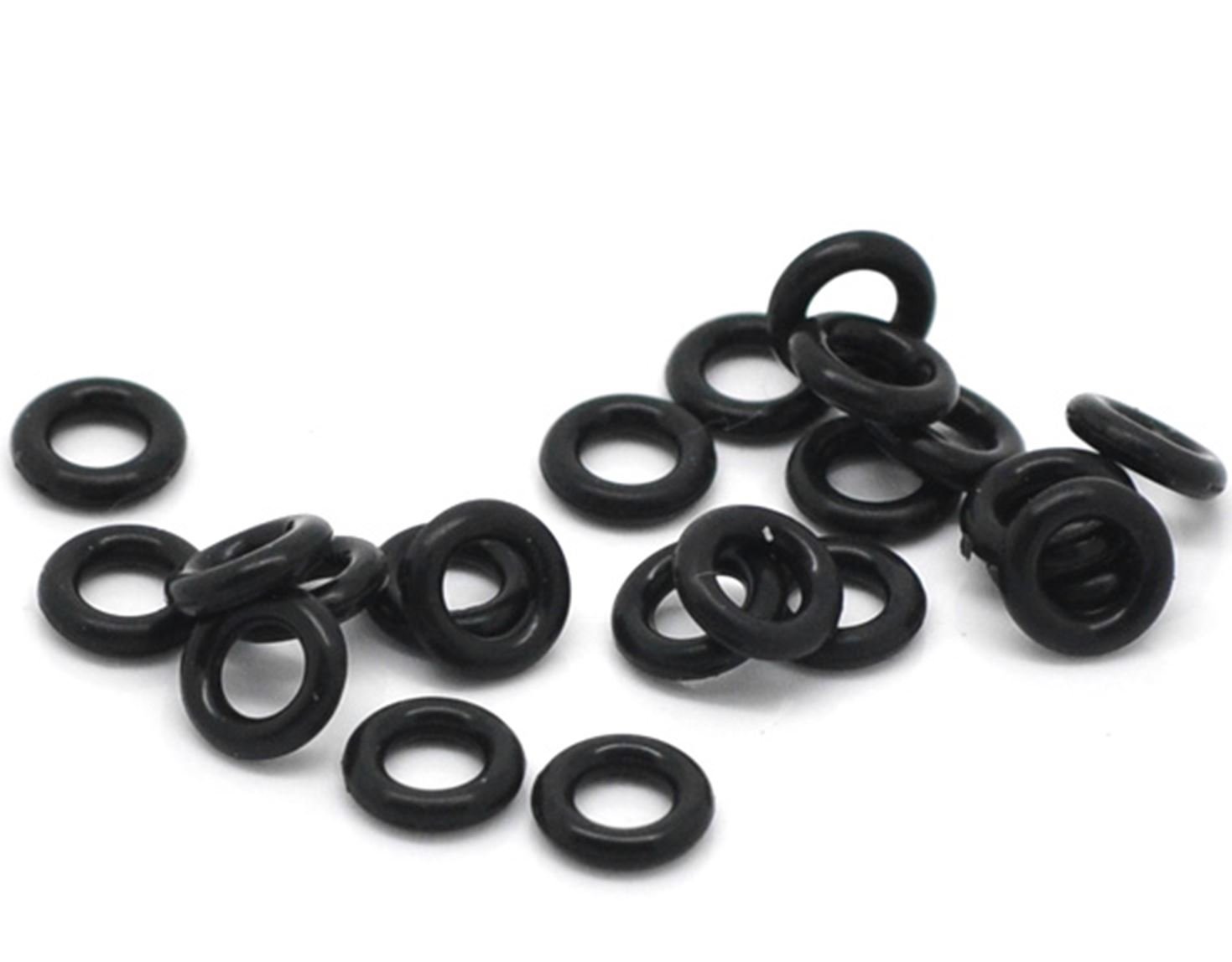 200 Black Rubber/Silicone Beads Stopper 8mm Rings for Bracelets. Ideal for Card Making, Scrapbooking and Jewellery Crafts