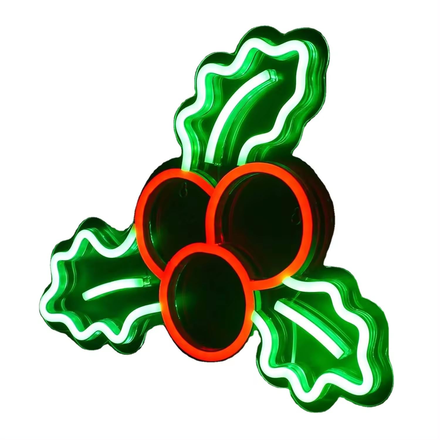 TRIXES Christmas Holly Neon Light - LED Neon Light - USB Powered
