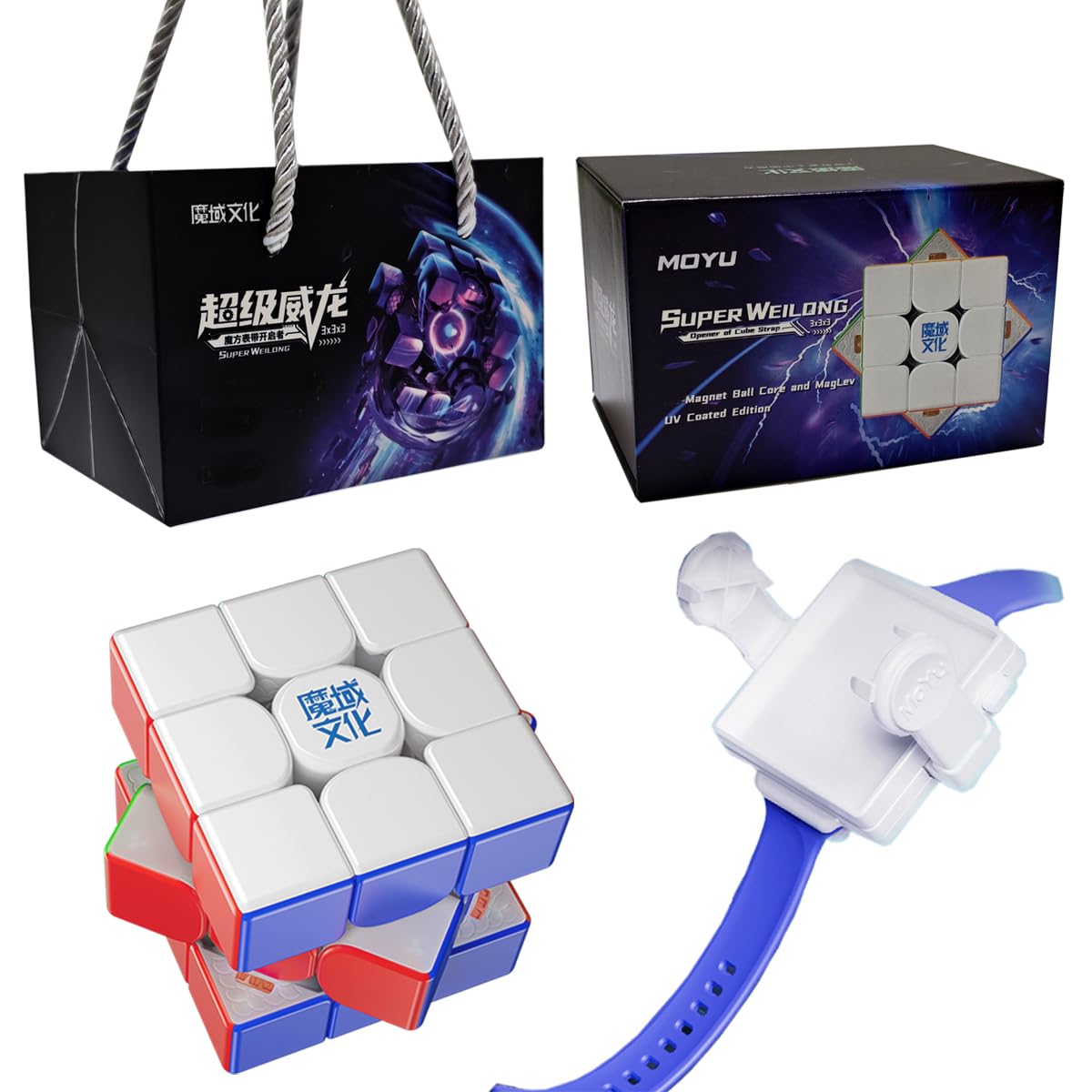 Oostifun MoYu Super WeiLong 3x3 Cube 20M Ball Core 3.0 3x3x3 Speed Magic Puzzle Cube MagLev Master Cube Stickerless, 20 M MagLev Ball-Core Magic Cloth Version, MY8292