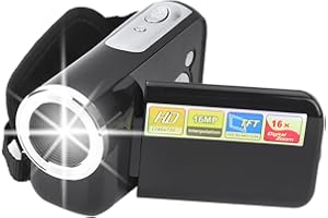 GOWENIC Video Camera Camcorder, 16X Zoom 1080P HD Digital Camera Recorder with 2inch TFT LCD Sceen, Portable Vlogging Camera DV Camera for Children Kids Gifts(Black)