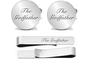 JUPPE Father of The Bride Cuff Links Tie Bar Set Personalized Wedding Cufflinks Gift for Dad Groom Father Husband