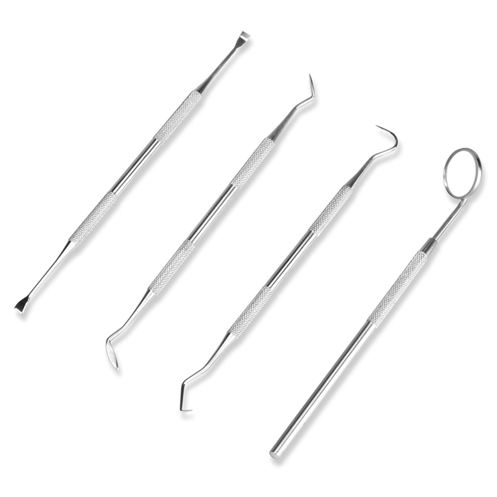 Symphonyw Calculus Remover for Dog, 4pcs Stainless Steel Tarter Remover Oral Tool Pet Dog Cat Dental Teeth Cleaning Tools (4PCS)