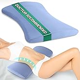 vamorry Lumbar Pillow for Sleeping, Lumbar Support Pillow for Bed for Back Pain Relief, Memory Foam Lower Back Pillow for Bed, Back Support Pillow for Side &amp; Back Sleepers, Washable Cover