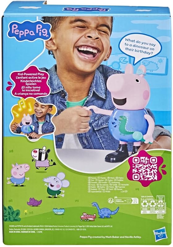 , George canta e faz piadas, figura de 20 cm, brinquedo musical com mais de 50 sons e canções, brinquedos para pré-escolares para meninas e rapazes a partir dos 3 anos - versão espanhola
