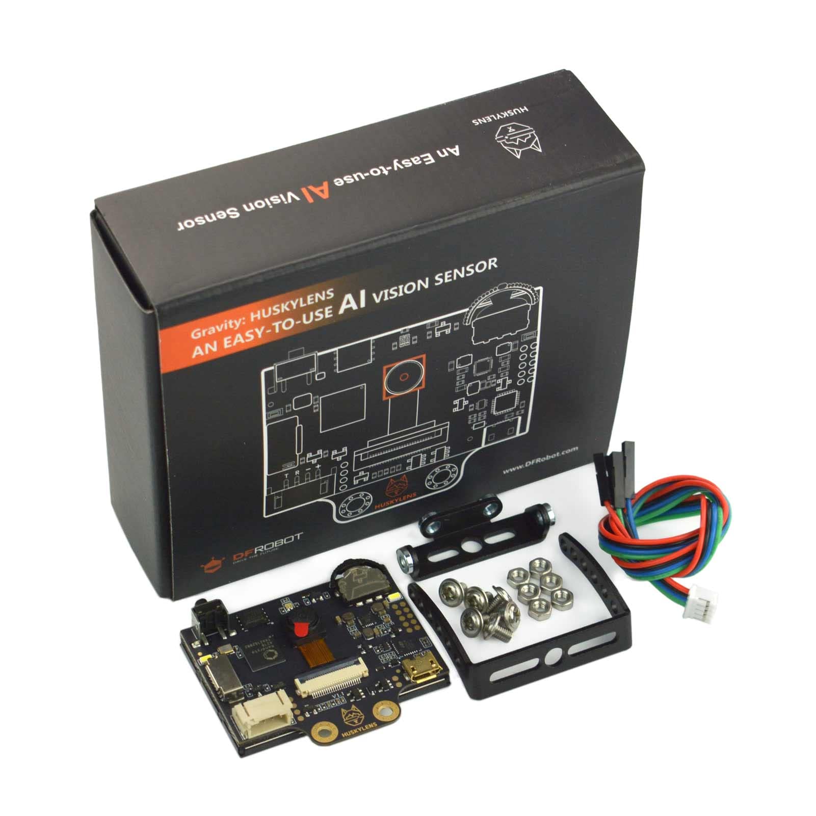 DFRobot HUSKYLENS Smart Vision Sensor for Arduino, Raspberry Pi, LattePanda or Micro:bit | AI Camera Support Object/Line Tracking, Face/Object/Color/Tag Recognition