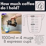 Café Olé Style Cafetière 1 Litre 3 Cup French Press Black VMP-10F view 5
