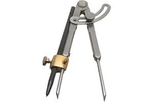 UJ RAMELSON CO Ramelson 6" Wing Compass Caliper Divider with Brass Holder and Carbide Scribe, Professional Machinists Metal or Wood Marking Tool