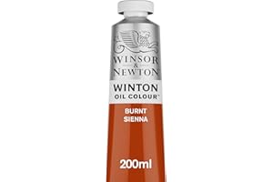 Winsor & Newton Winton Oil Colour Paint, 200ml Tube, Burnt Sienna (1437074)