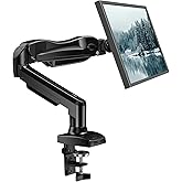 HUANUO Single Monitor Mount, 13 to 32 Inch Design Monitor Arm, Adjustable Stand, Vesa Mount with Clamp and Grommet Base - Fit